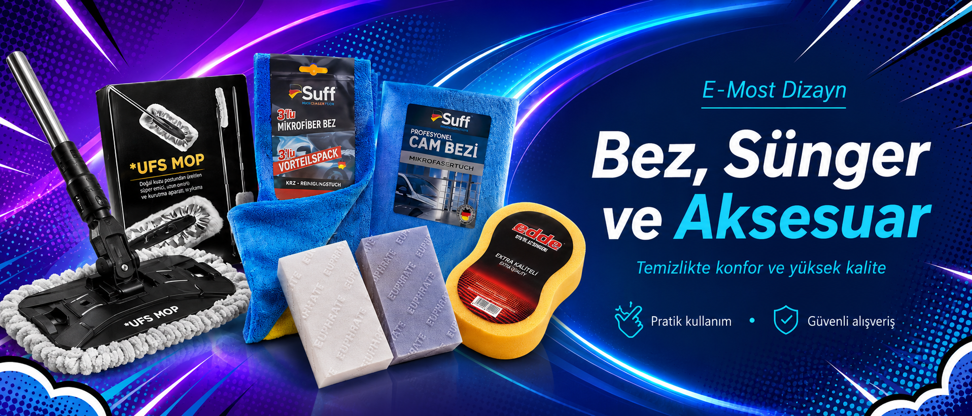 E-Most Dizayn Bez Sünger ve Aksesuar